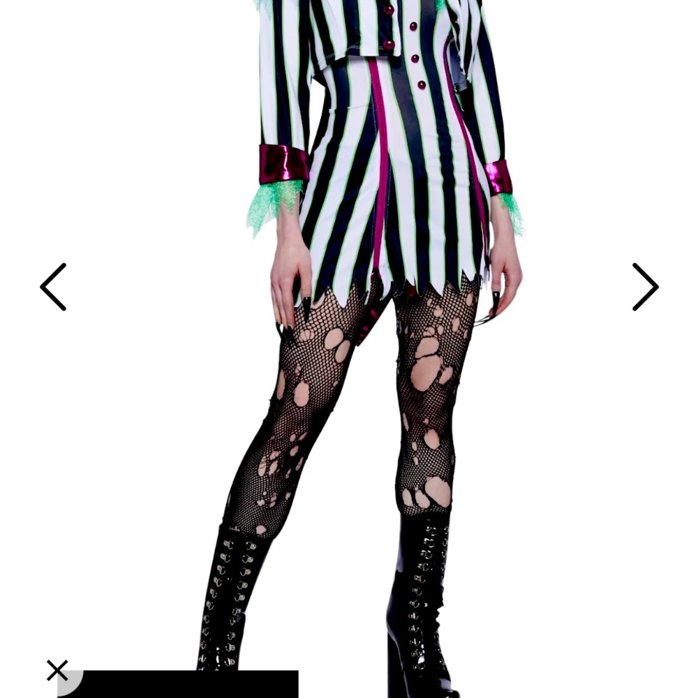 Dolls Kill ISO Exorcist 3 piece Costume, size Small , Beetle Juice , Hot 2024 - Picture 6 of 11